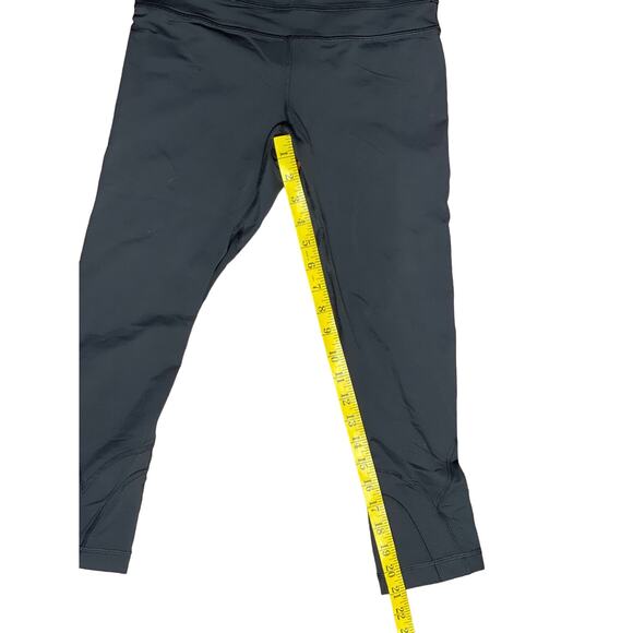 Lululemon Run Pants Leggings Womens 4 Black Capri Inspire Crop II LW6995S - Picture 3 of 7